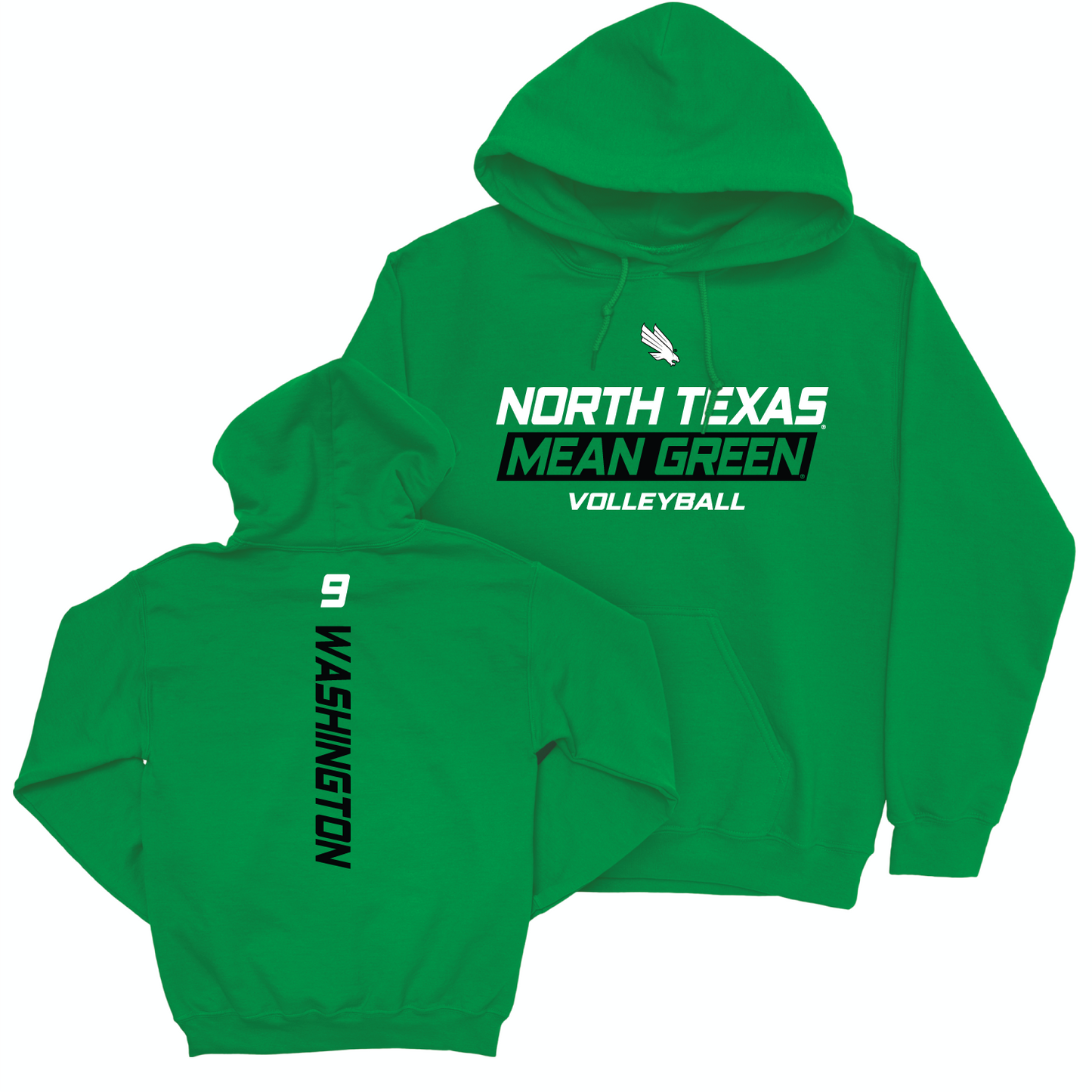 North Texas Women's Volleyball Green Rush Hoodie - Alexa Washington