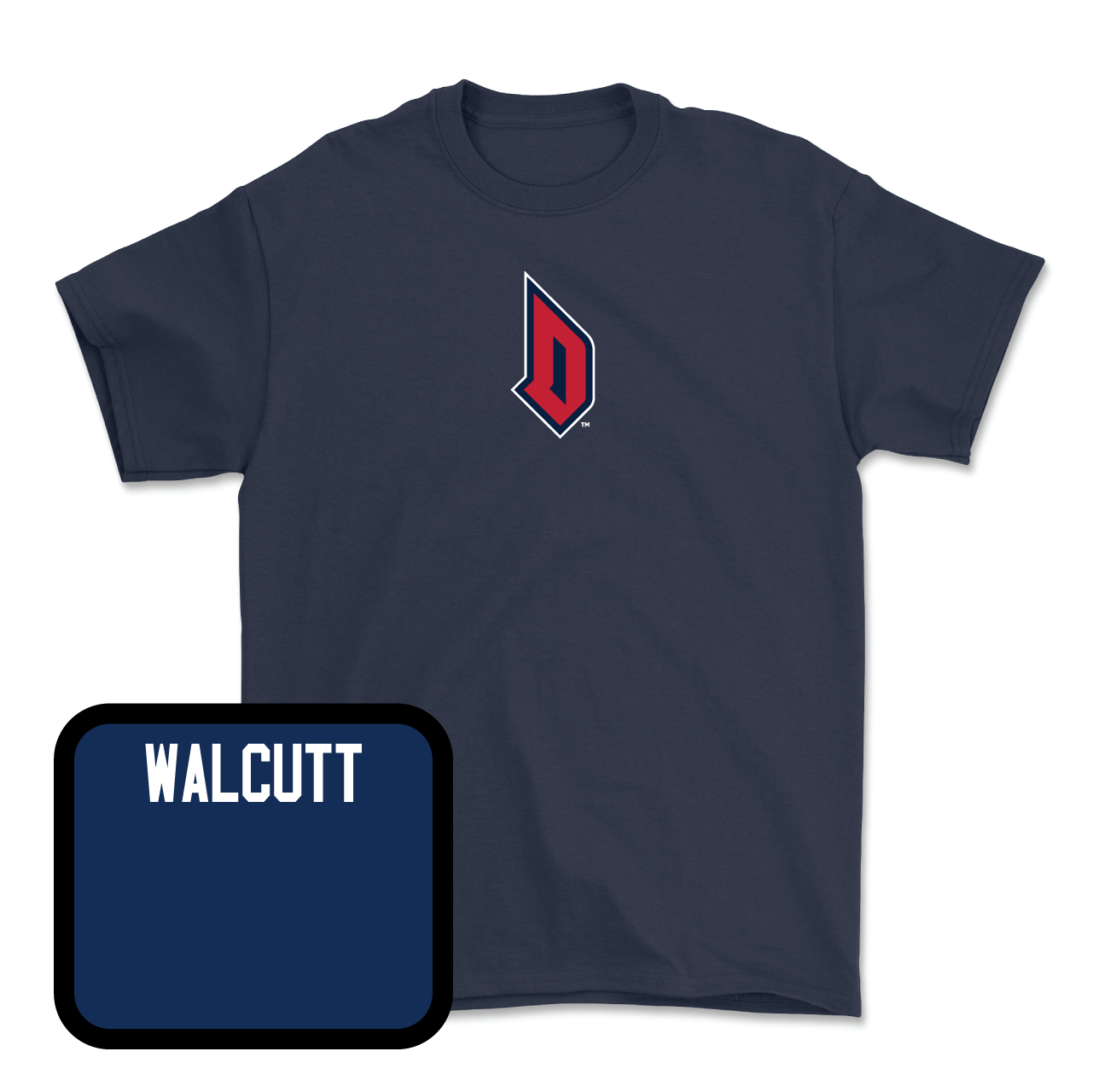 Duquesne Track & Field Navy Monogram Tee