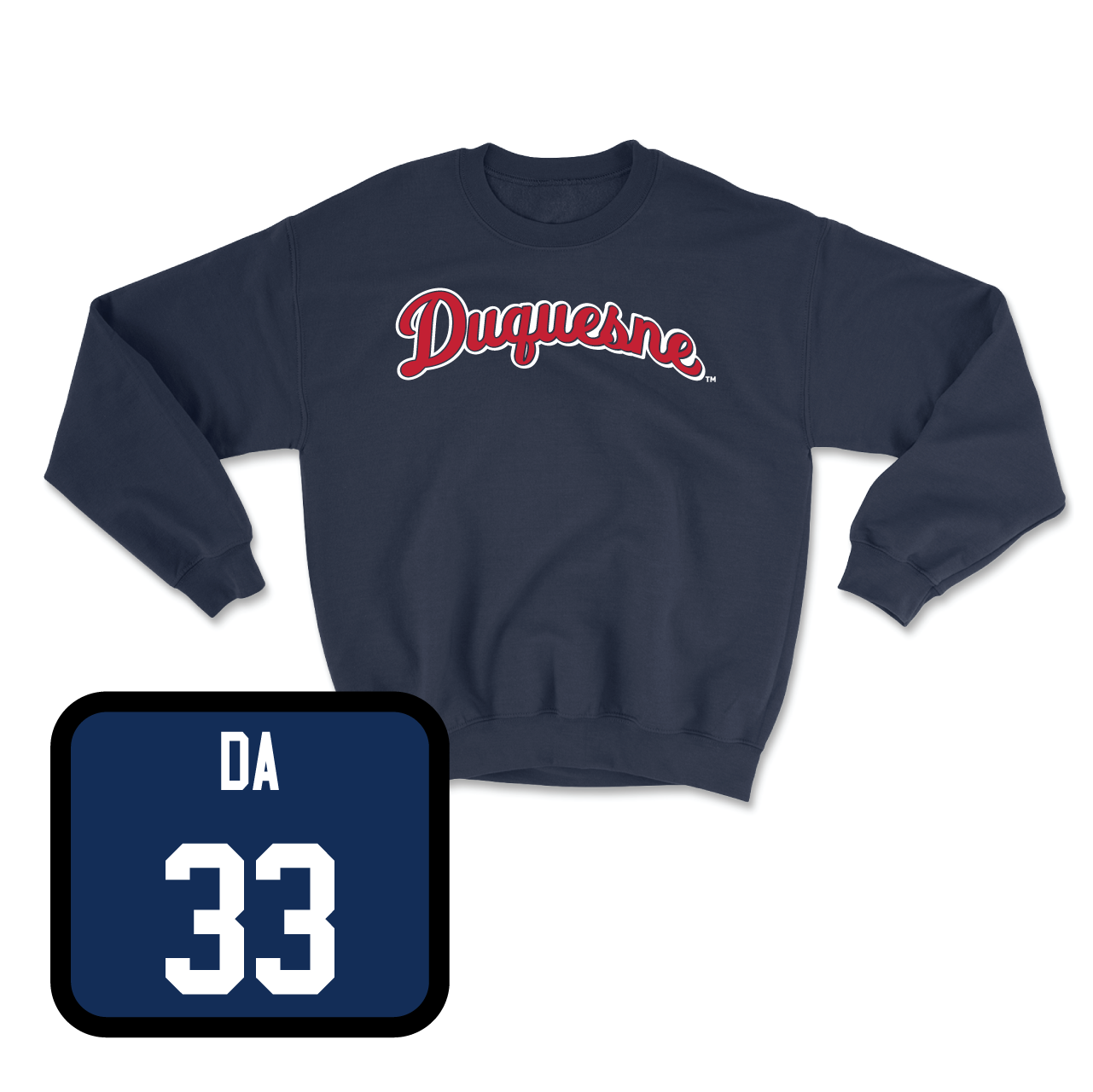 Duquesne Men's Soccer Navy Script Crew