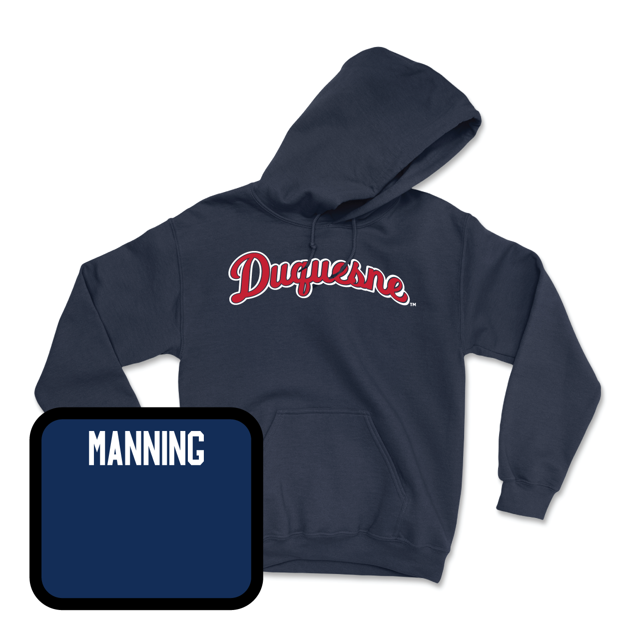 Duquesne Men's Tennis Navy Script Hoodie